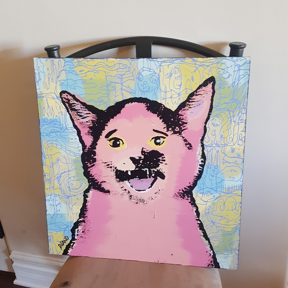 UO Cat Hanging Wall Art - Picture 1 of 7